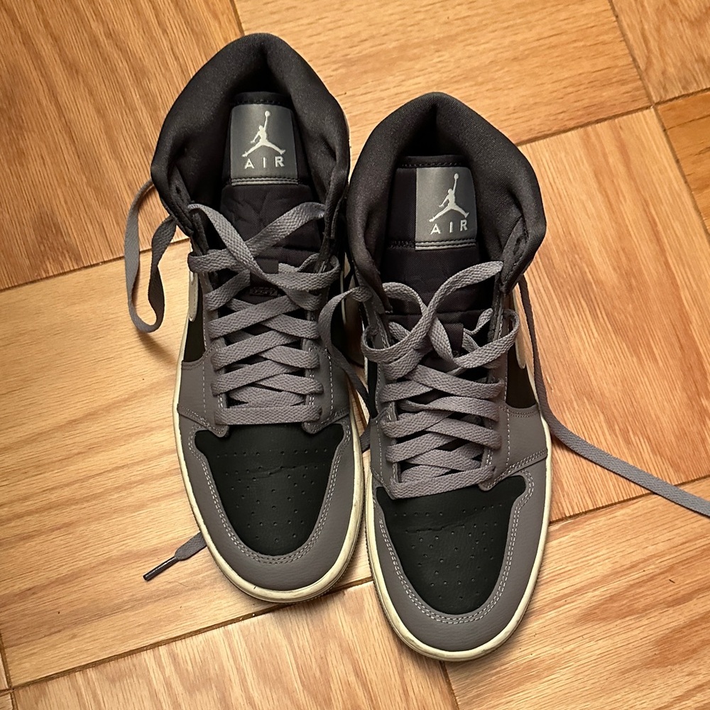 Air Jordan Black and Gray High-Top Sneakers - Picture 1 of 8